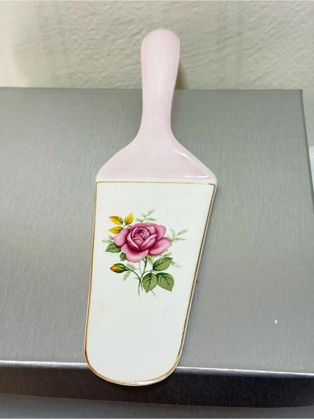 Royal Tudor Ware Barker Bros England Pink Floral Ceramic Server 10 in Vintage